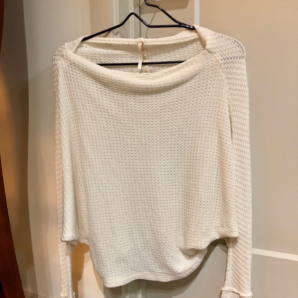 Free People | Small White Knit Sweater